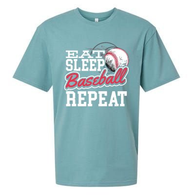 Eat Sleep Baseball Repeat Baseball Player Sports Lover Gift Sueded Cloud Jersey T-Shirt