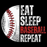 Eat Sleep Baseball Repeat Funny Baseball Players Cooling Performance Crew T-Shirt
