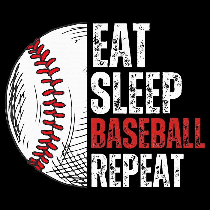Eat Sleep Baseball Repeat Funny Baseball Players Cooling Performance Crew T-Shirt