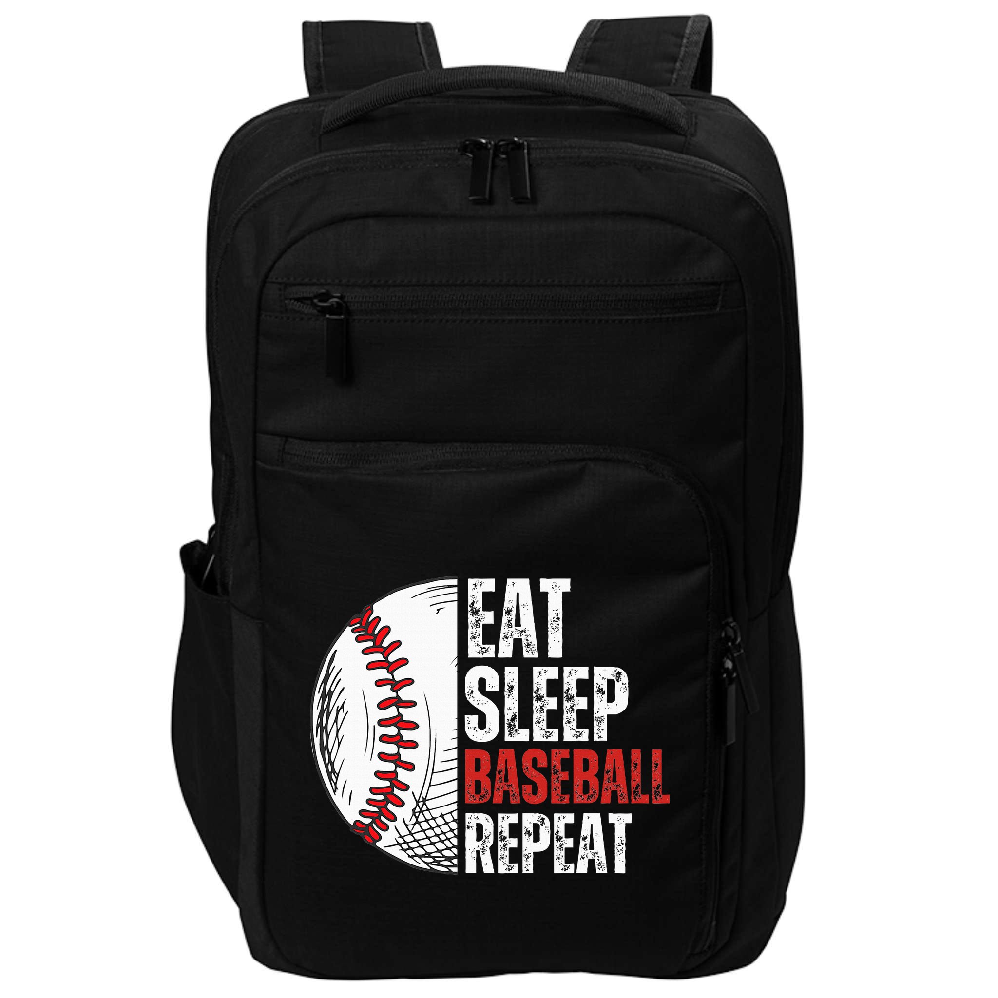 Eat Sleep Baseball Repeat Funny Baseball Players Impact Tech Backpack