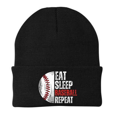 Eat Sleep Baseball Repeat Funny Baseball Players Beanie