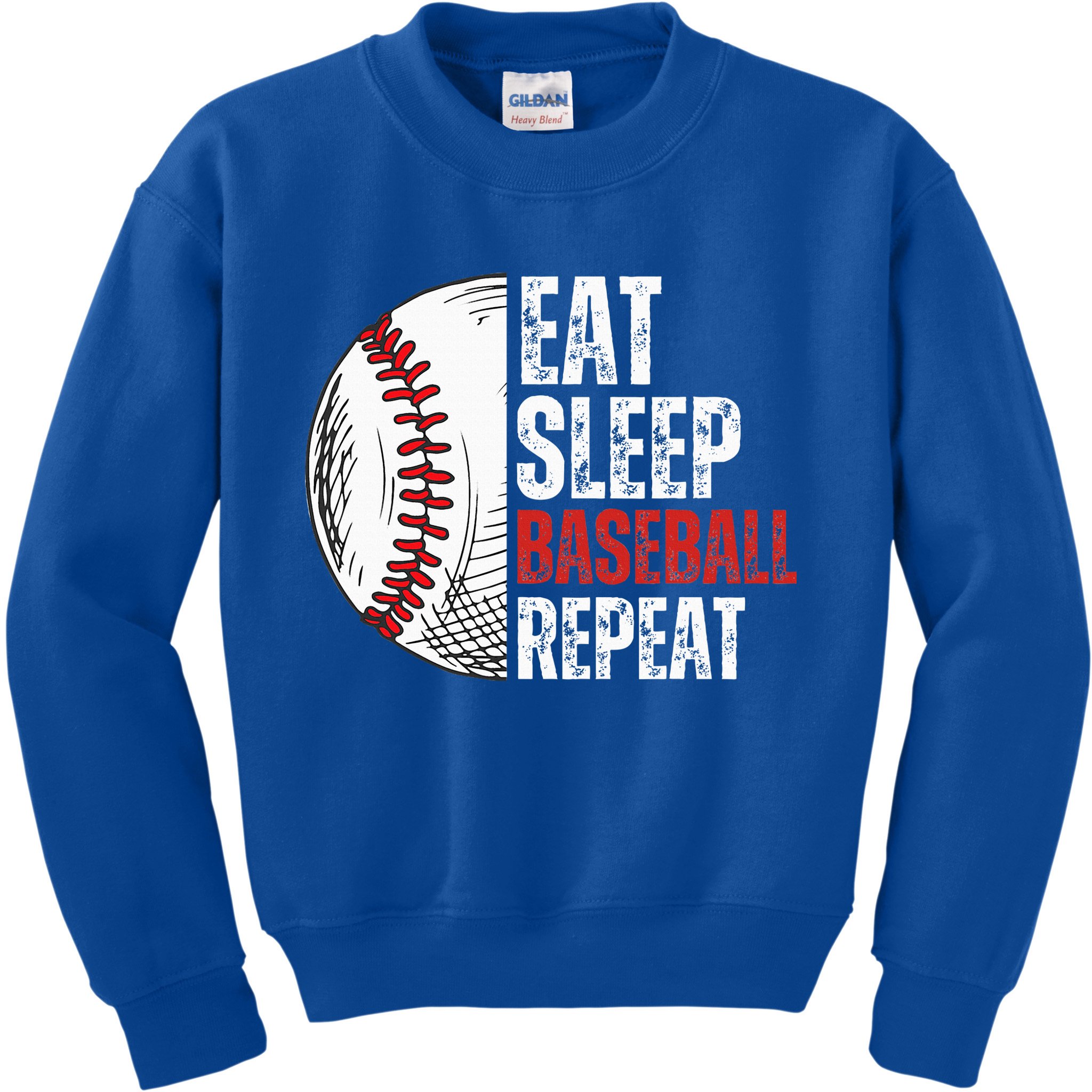 Eat Sleep Baseball Repeat Funny Baseball Players Kids Sweatshirt