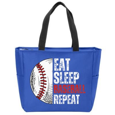 Eat Sleep Baseball Repeat Funny Baseball Players Zip Tote Bag