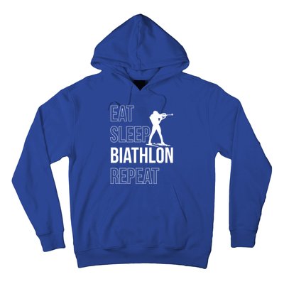 Eat Sleep Biathlon Skiing Shooting Ski Gift Hoodie