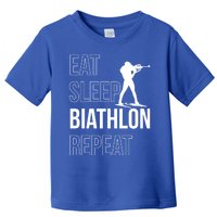 Eat Sleep Biathlon Skiing Shooting Ski Gift Toddler T-Shirt