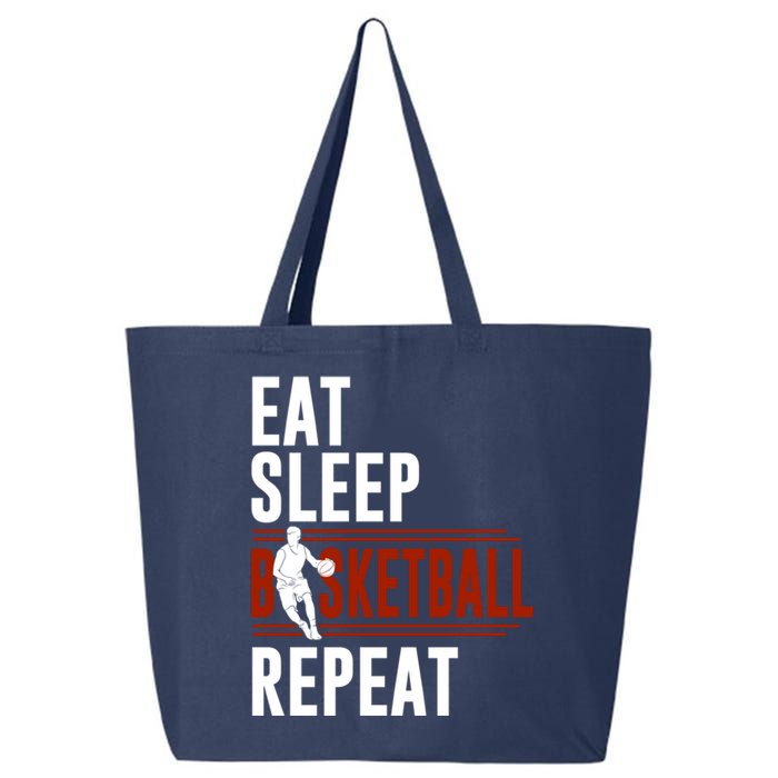 Eat Sleep Basketball Repeat Funny Basketball 25L Jumbo Tote