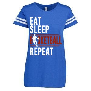 Eat Sleep Basketball Repeat Funny Basketball Enza Ladies Jersey Football T-Shirt