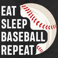 EAT SLEEP BASEBALL REPEAT Baseball Player Cool Comfort Performance Bucket Hat