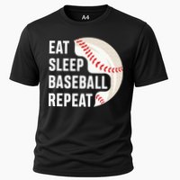 EAT SLEEP BASEBALL REPEAT Baseball Player Cooling Performance Crew T-Shirt