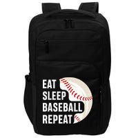 EAT SLEEP BASEBALL REPEAT Baseball Player Impact Tech Backpack