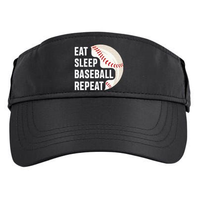 EAT SLEEP BASEBALL REPEAT Baseball Player Adult Drive Performance Visor