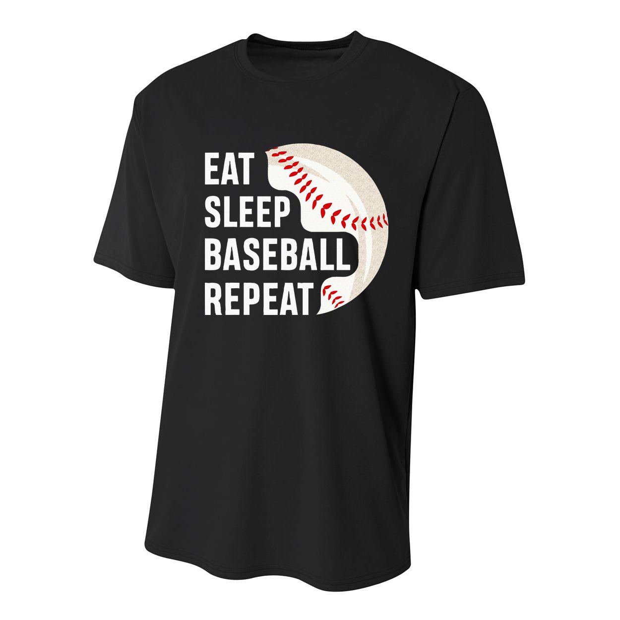 EAT SLEEP BASEBALL REPEAT Baseball Player Youth Performance Sprint T-Shirt