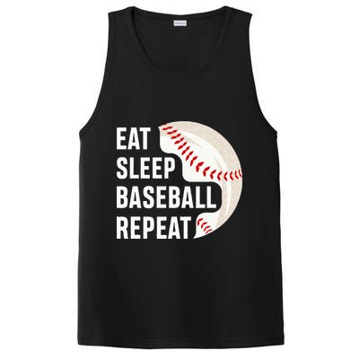 EAT SLEEP BASEBALL REPEAT Baseball Player PosiCharge Competitor Tank