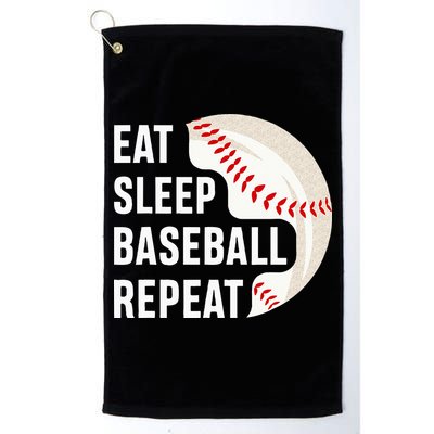 EAT SLEEP BASEBALL REPEAT Baseball Player Golf Towel