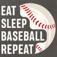 EAT SLEEP BASEBALL REPEAT Baseball Player Cotton Canvas Backpack