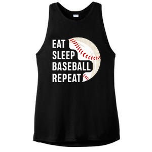 Eat Sleep Baseball Repeat Baseball Player Baseball Ladies PosiCharge Tri-Blend Wicking Tank