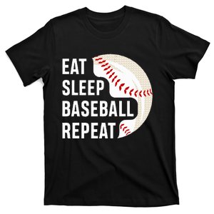 Eat Sleep Baseball Repeat Baseball Player Baseball T-Shirt