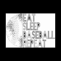 Eat Sleep Baseball Repeat Funny Retro Baseball Player Cropped Pullover Crew