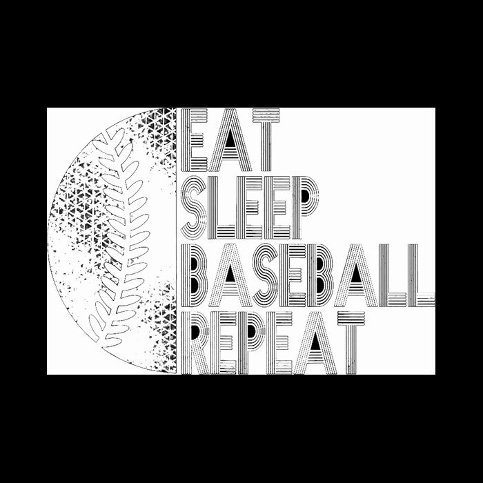 Eat Sleep Baseball Repeat Funny Retro Baseball Player Cropped Pullover Crew