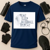 Eat Sleep Baseball Repeat Funny Retro Baseball Player Cooling Performance Crew T-Shirt