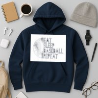 Eat Sleep Baseball Repeat Funny Retro Baseball Player Hoodie