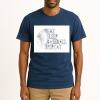 Eat Sleep Baseball Repeat Funny Retro Baseball Player Tall T-Shirt