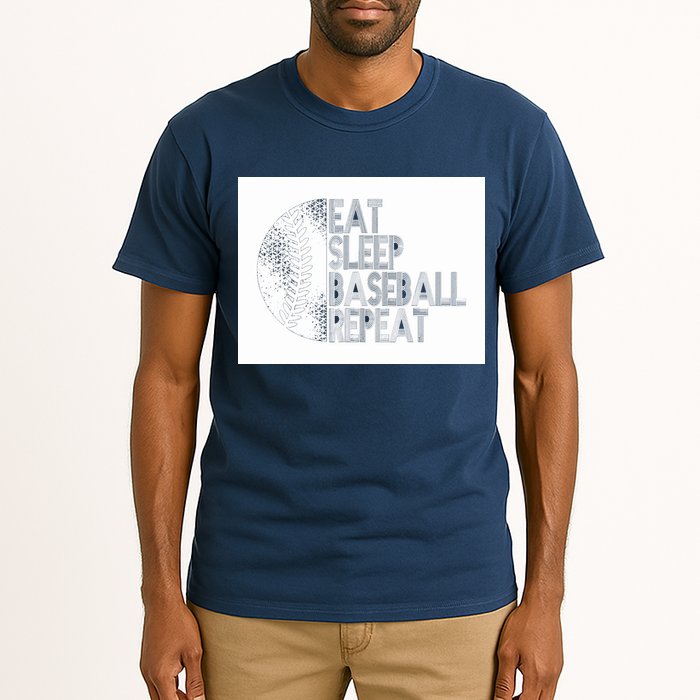 Eat Sleep Baseball Repeat Funny Retro Baseball Player Tall T-Shirt