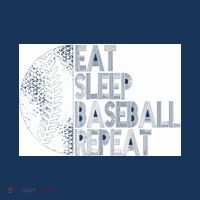 Eat Sleep Baseball Repeat Funny Retro Baseball Player Button