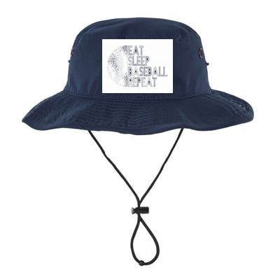 Eat Sleep Baseball Repeat Funny Retro Baseball Player Bucket Hat