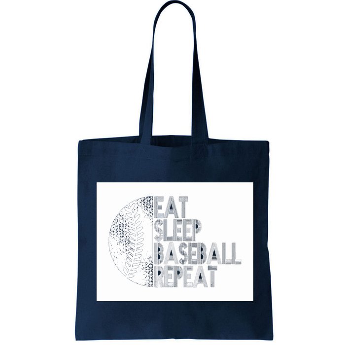 Eat Sleep Baseball Repeat Funny Retro Baseball Player Bag