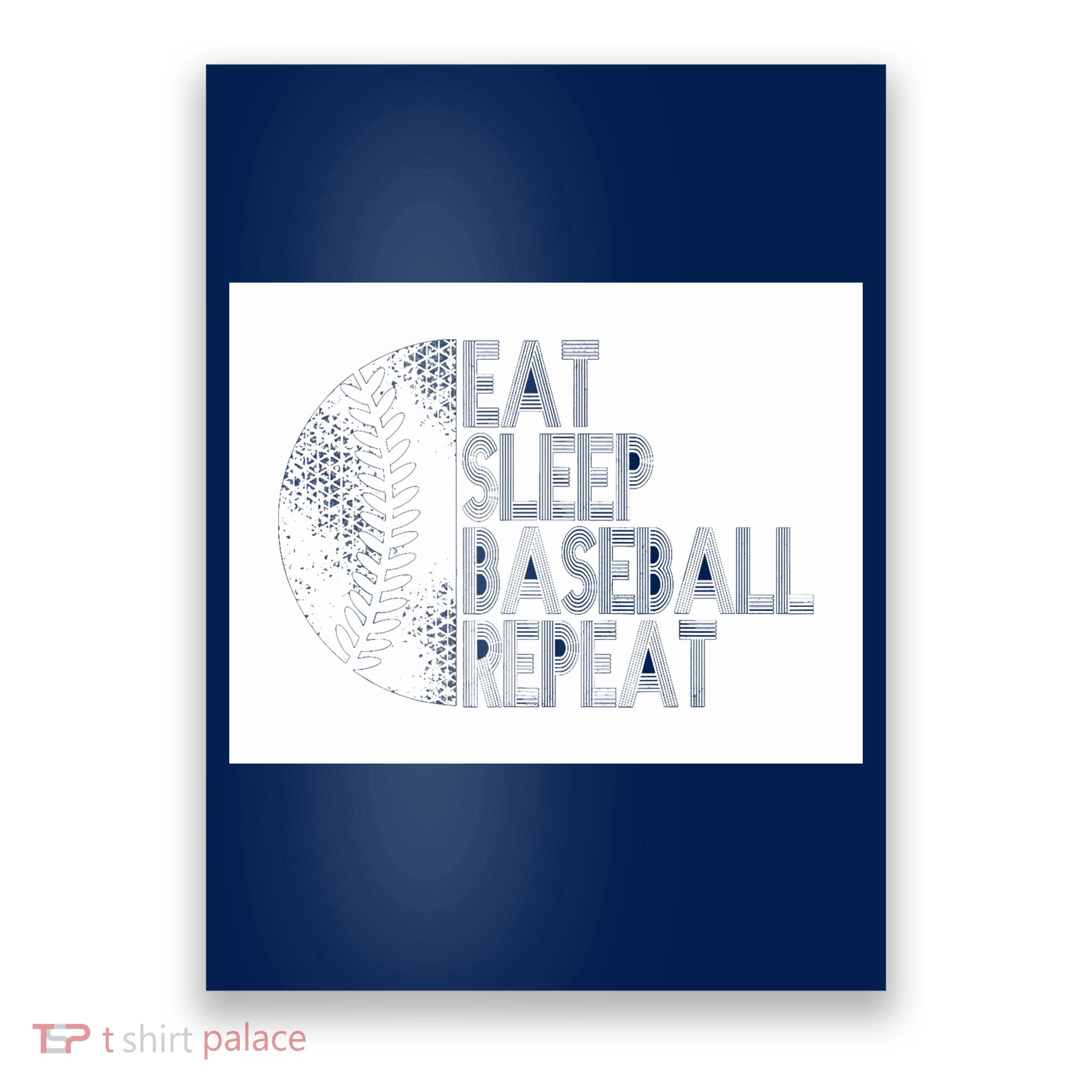 Eat Sleep Baseball Repeat Funny Retro Baseball Player Poster