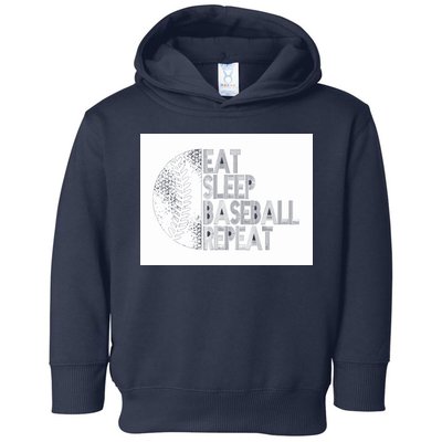 Eat Sleep Baseball Repeat Funny Retro Baseball Player Toddler Hoodie