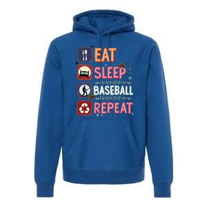 Eat Sleep Baseball Repeat Christmas Baseball Player Batter Gift Premium Hoodie