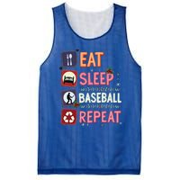 Eat Sleep Baseball Repeat Christmas Baseball Player Batter Gift Mesh Reversible Basketball Jersey Tank