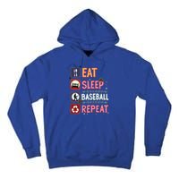 Eat Sleep Baseball Repeat Christmas Baseball Player Batter Gift Tall Hoodie