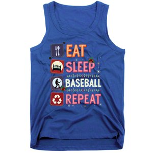 Eat Sleep Baseball Repeat Christmas Baseball Player Batter Gift Tank Top