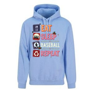 Eat Sleep Baseball Repeat Christmas Baseball Player Batter Gift Unisex Surf Hoodie