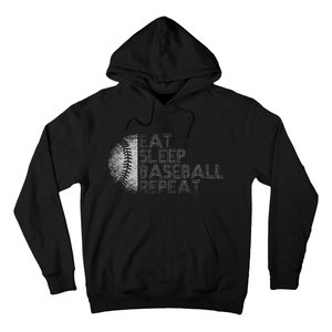 Eat Sleep Baseball Repeat Baseball Player Funny Baseball Hoodie