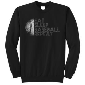 Eat Sleep Baseball Repeat Baseball Player Funny Baseball Sweatshirt