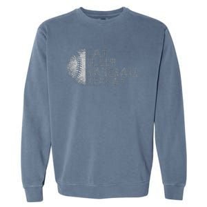 Eat Sleep Baseball Repeat Baseball Player Funny Baseball Garment-Dyed Sweatshirt