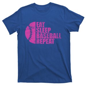 Eat Sleep Baseball Repeat Funny Bat And Ball Softball Lovers Gift T-Shirt