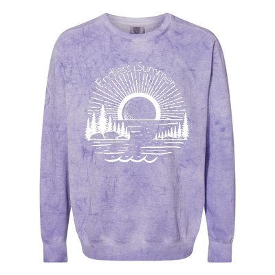 Endless Summer Beach Vibes Colorblast Crewneck Sweatshirt