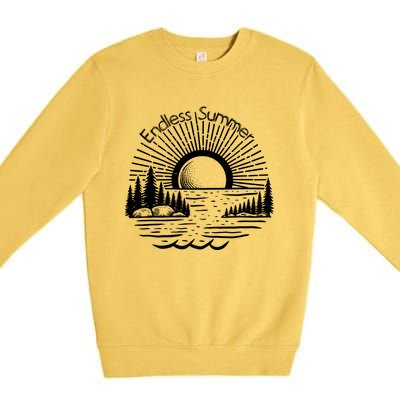 Endless Summer Beach Vibes Premium Crewneck Sweatshirt