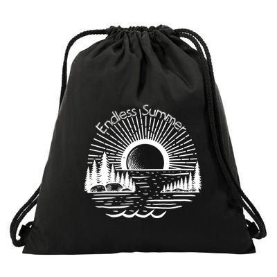Endless Summer Beach Vibes Drawstring Bag