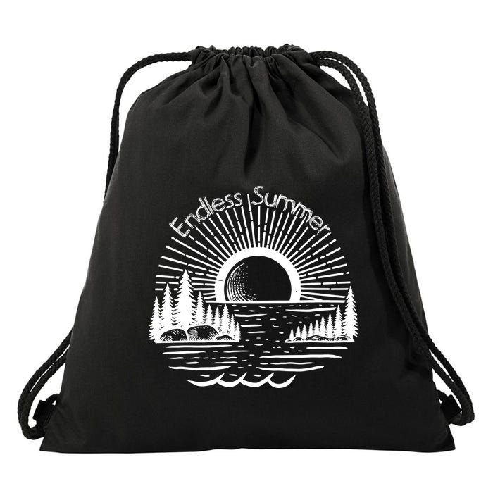 Endless Summer Beach Vibes Drawstring Bag