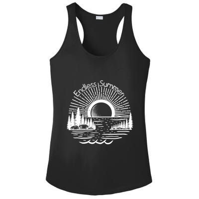 Endless Summer Beach Vibes Ladies PosiCharge Competitor Racerback Tank