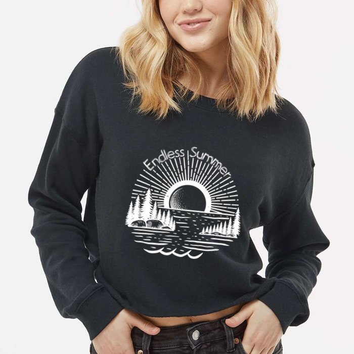 Endless Summer Beach Vibes Cropped Pullover Crew
