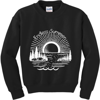 Endless Summer Beach Vibes Kids Sweatshirt