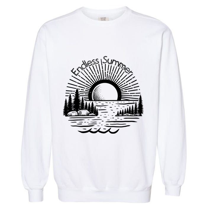 Endless Summer Beach Vibes Garment-Dyed Sweatshirt