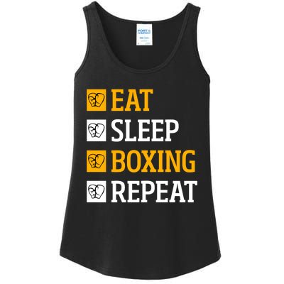 Eat Sleep Boxing Repeat Boxing Ladies Essential Tank